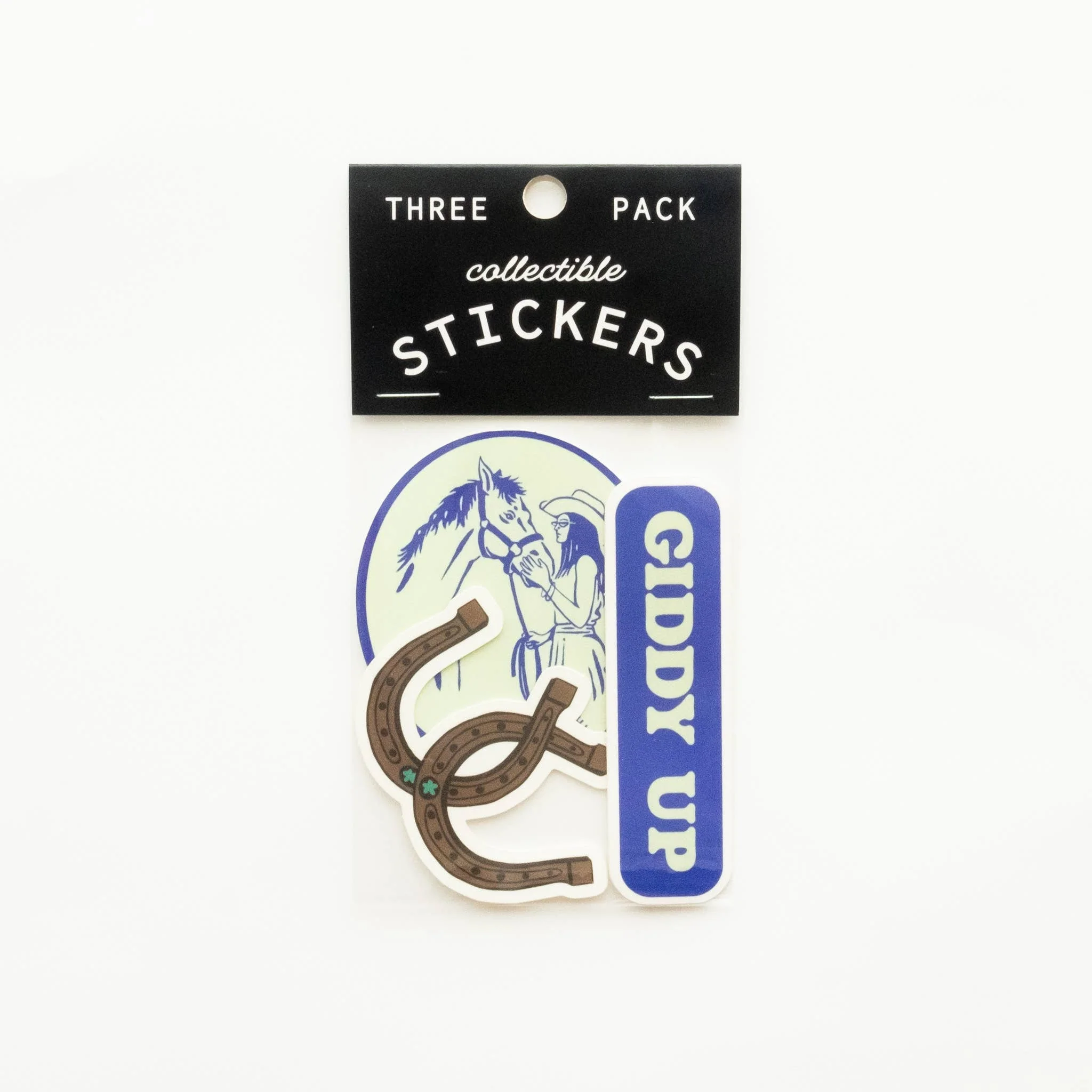 Giddy Up Vinyl Sticker Three-Pack - Cowgirl Theme