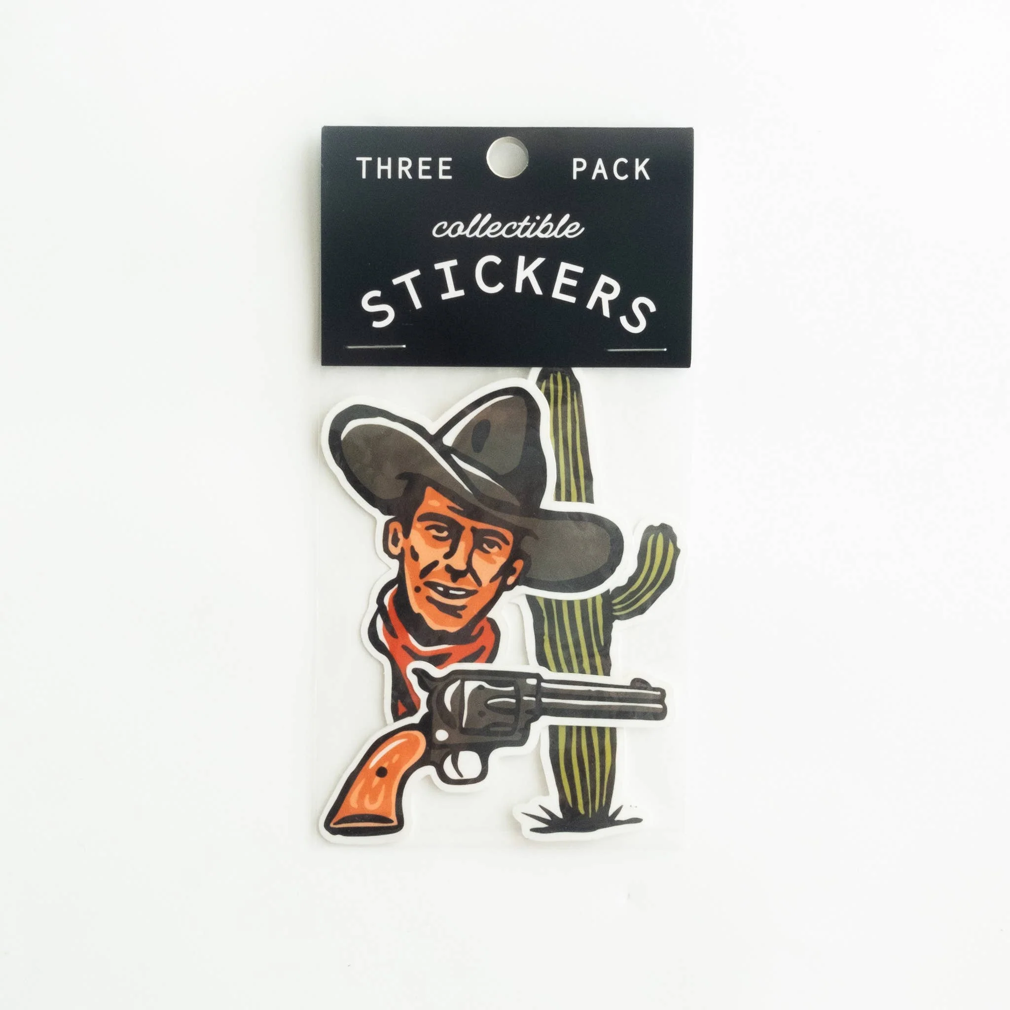 Old West Cowboy Vinyl Sticker Three-Pack - Western Theme